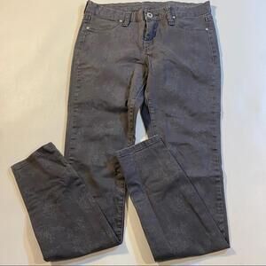 Blank NYC Size 28 Grey Floral Stretch‎ Twill Skinny Pants Jeans